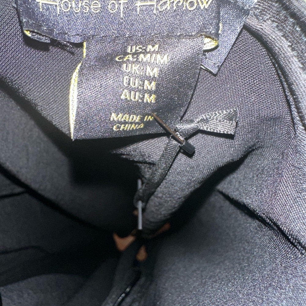 House of Harlow 1960 Crinkle Satin Dress with Back Detail Sz M - Picture 6 of 6